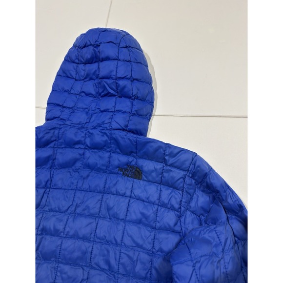 The North Face Women's Thermoball Hooded Jacket Coat Size S Quilted Puffer Blue - Picture 14 of 15